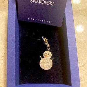 Swarovski Crystal Snowman Charm.
